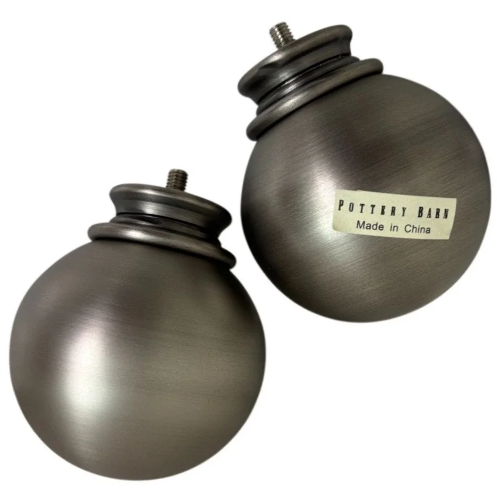 Set of 2 POTTERY BARN Large Ball Finials 1.25